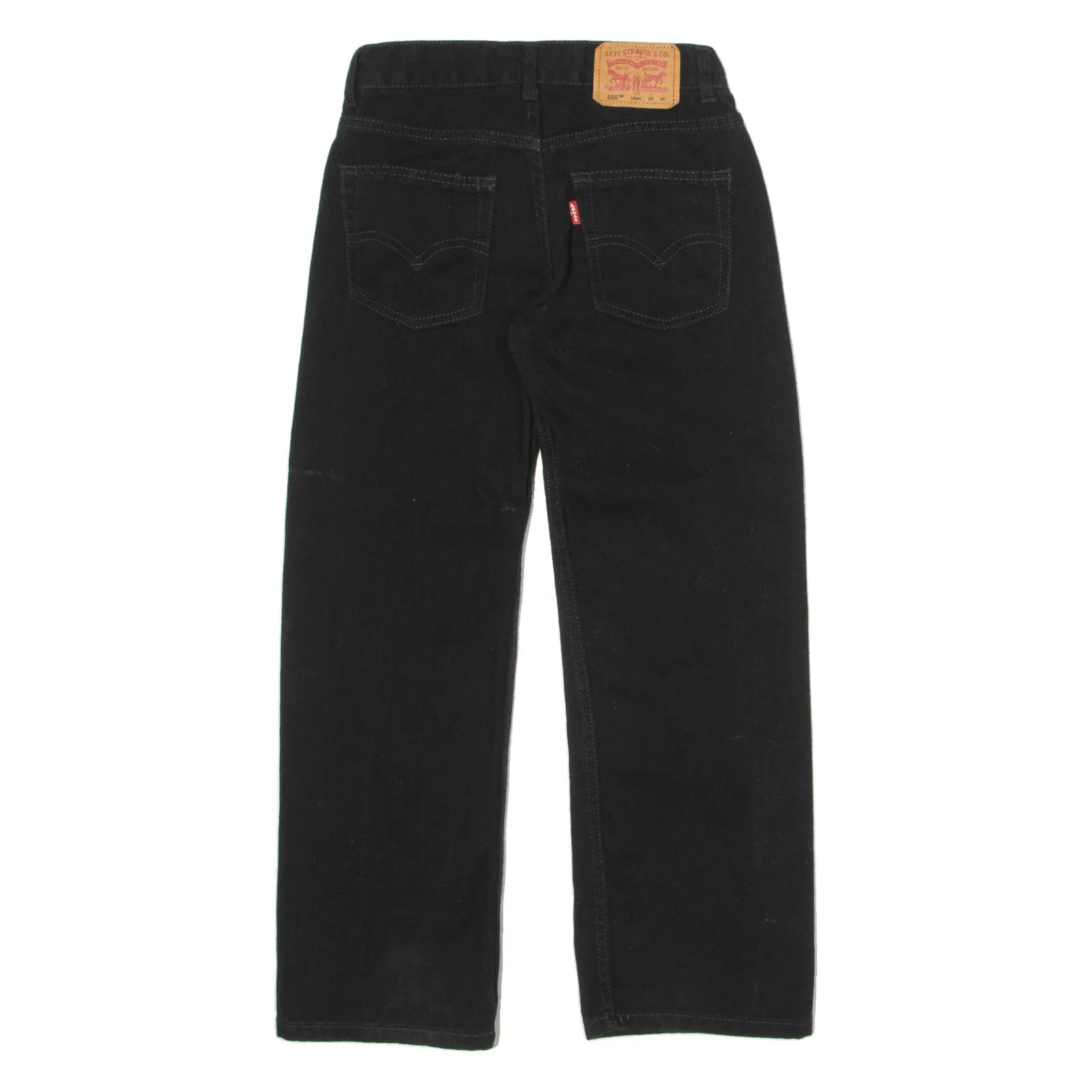 LEVI'S 550 Boys Jeans Black Relaxed Straight Charcoal Wash W25 L25