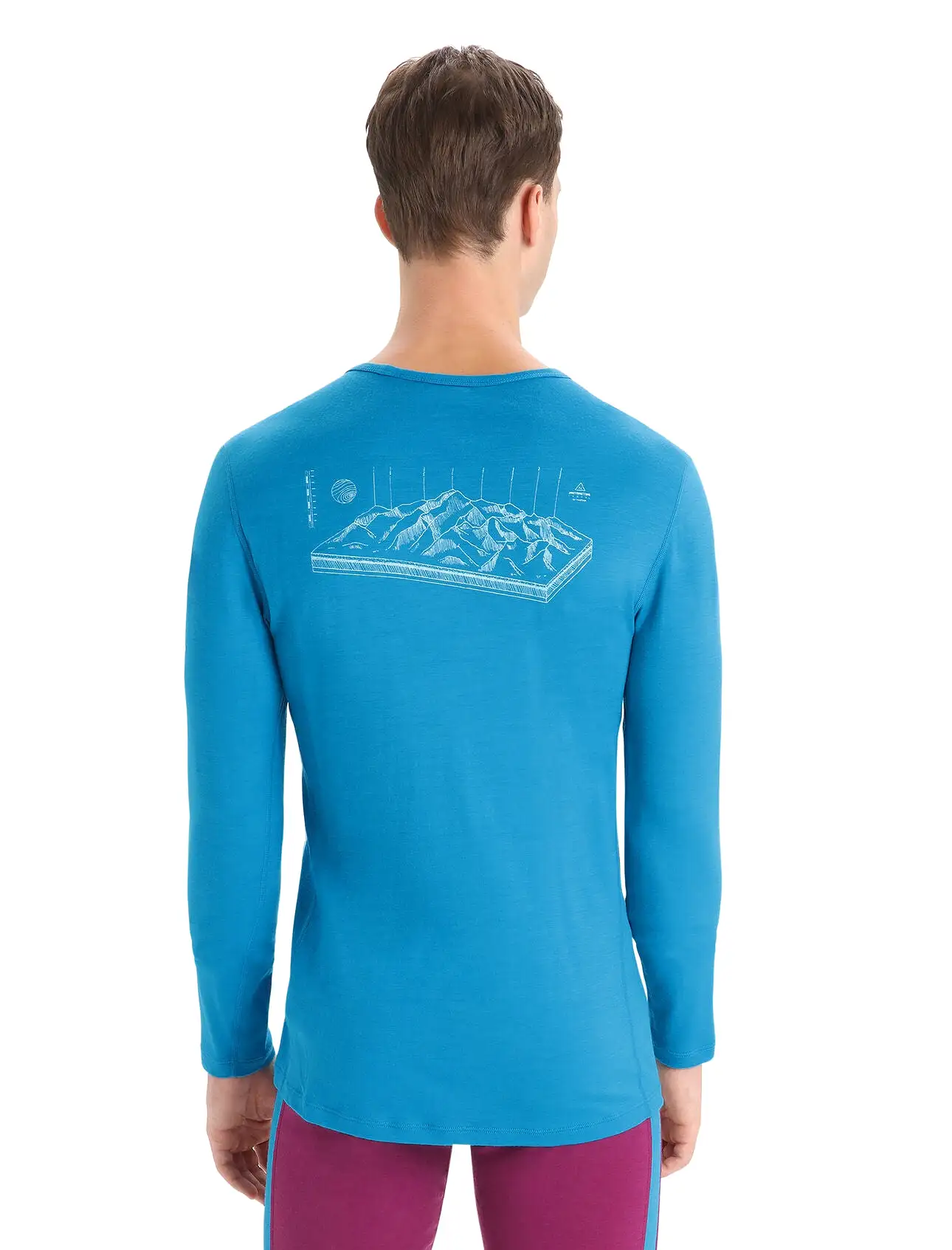 Men's Merino 200 Oasis LS Crew Neck Alps 3D