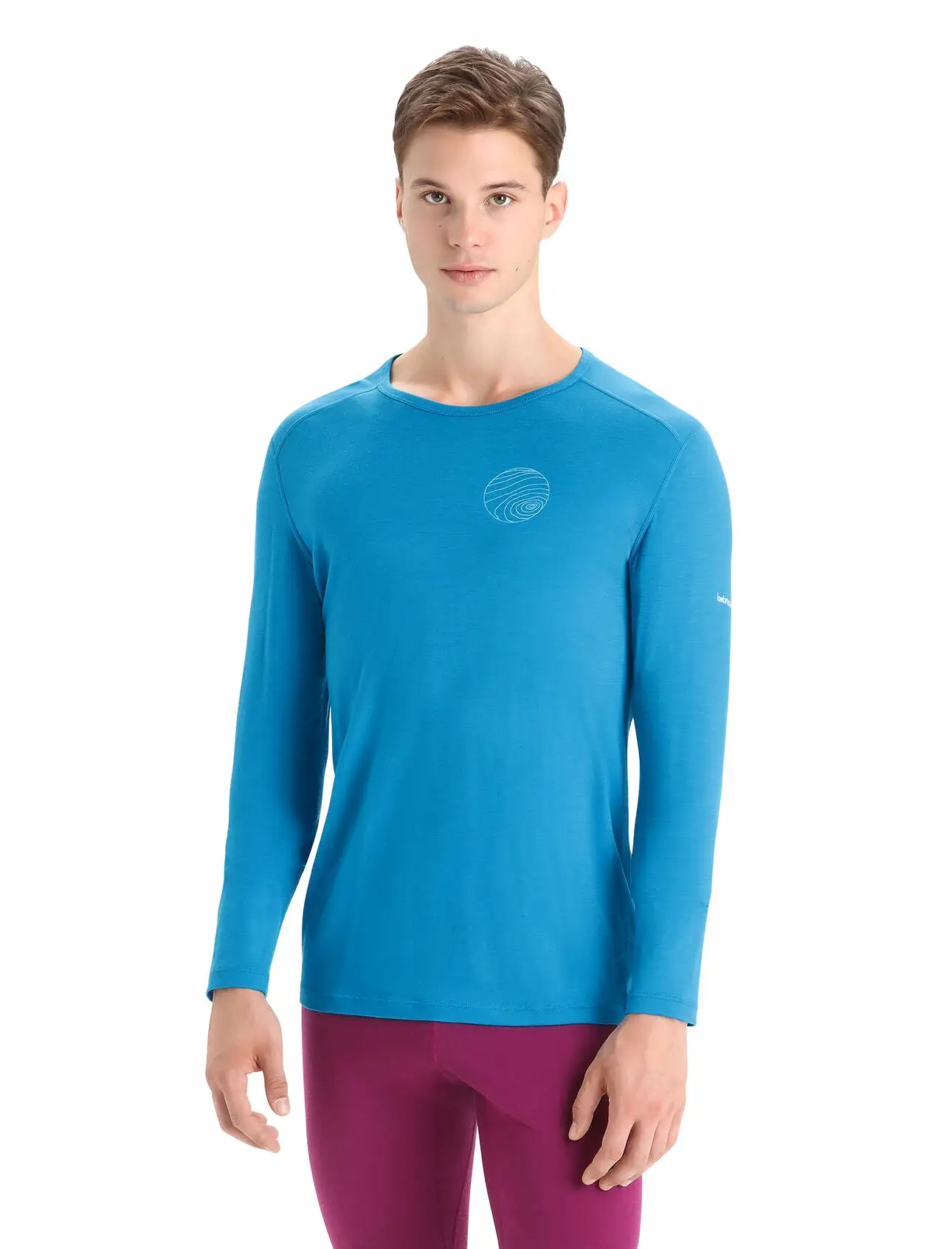 Men's Merino 200 Oasis LS Crew Neck Alps 3D