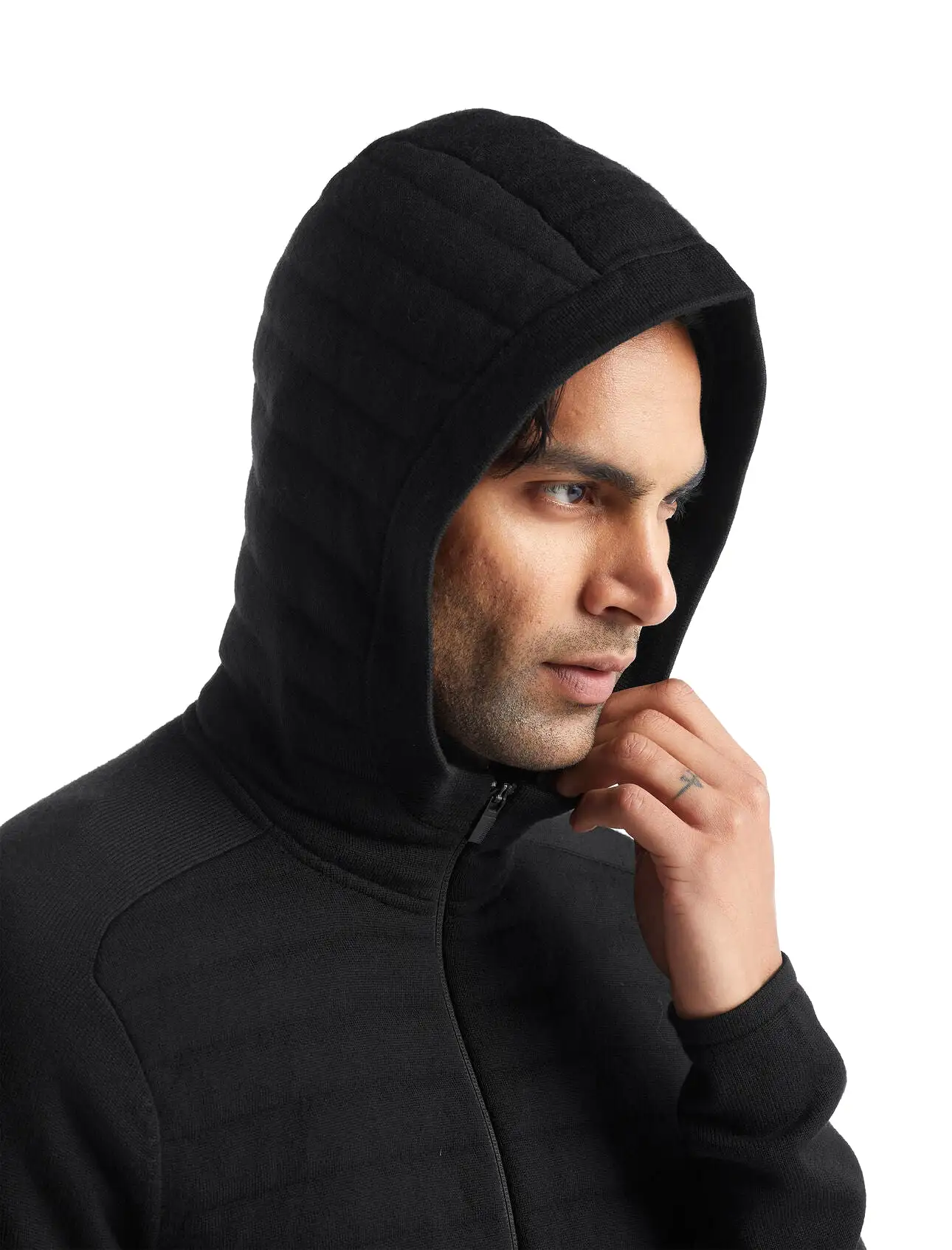 Men's ZoneKnit Merino Insulated LS Zip Hoodie - Black