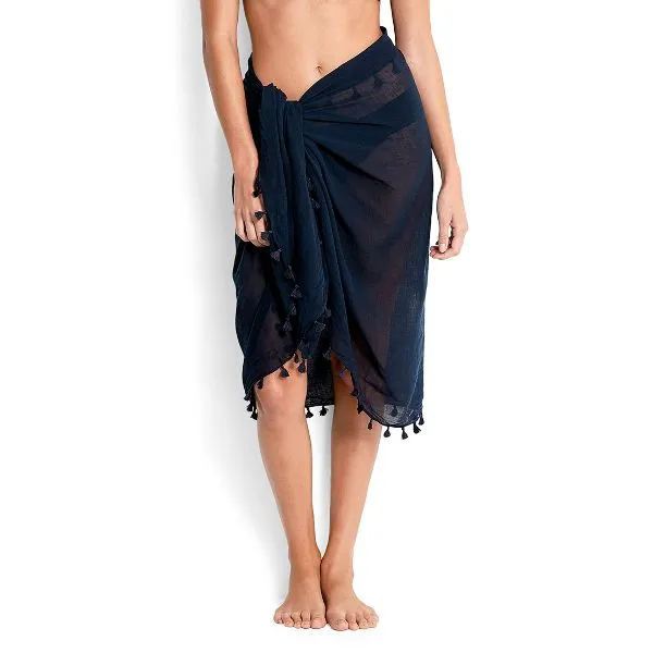 SEAFOLLY - Beach Basics Cotton Gauze Sarong