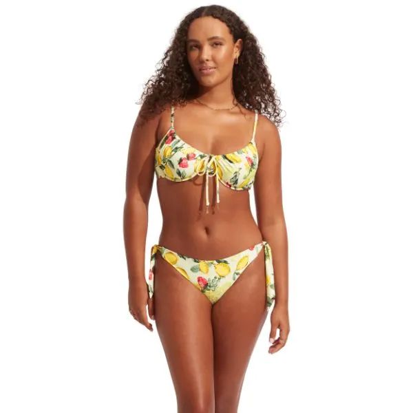 SEAFOLLY - Lemoncello Underwire Bra With Tie Side Pant