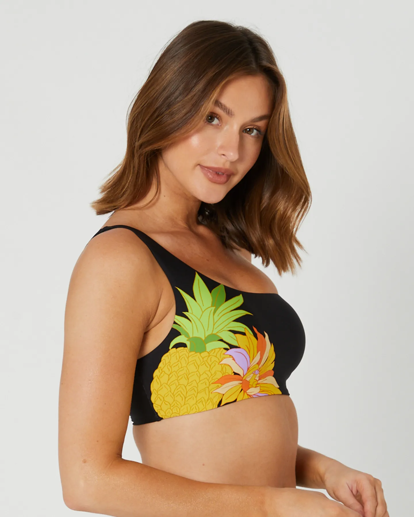 Seafolly One Shoulder Bra - Black | SurfStitch