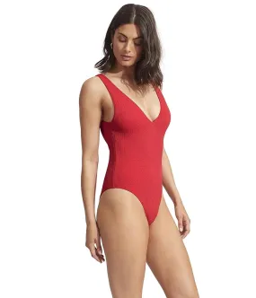 Seafolly Sea Dive Deep V Neck One Piece