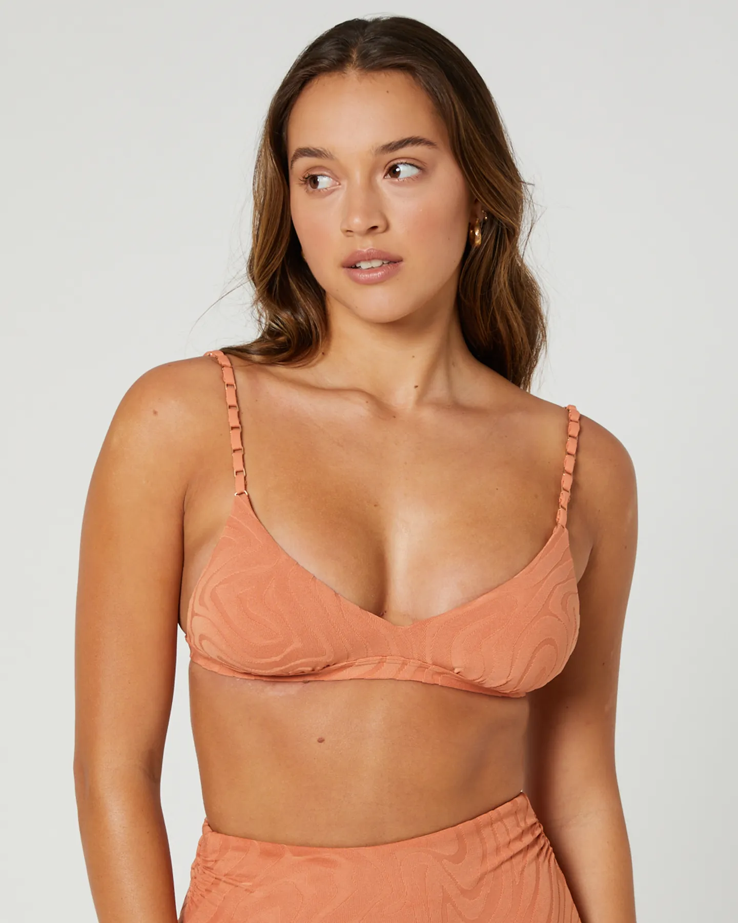 Seafolly Second Wave Fixed Tri Bra - Copper Tan | SurfStitch