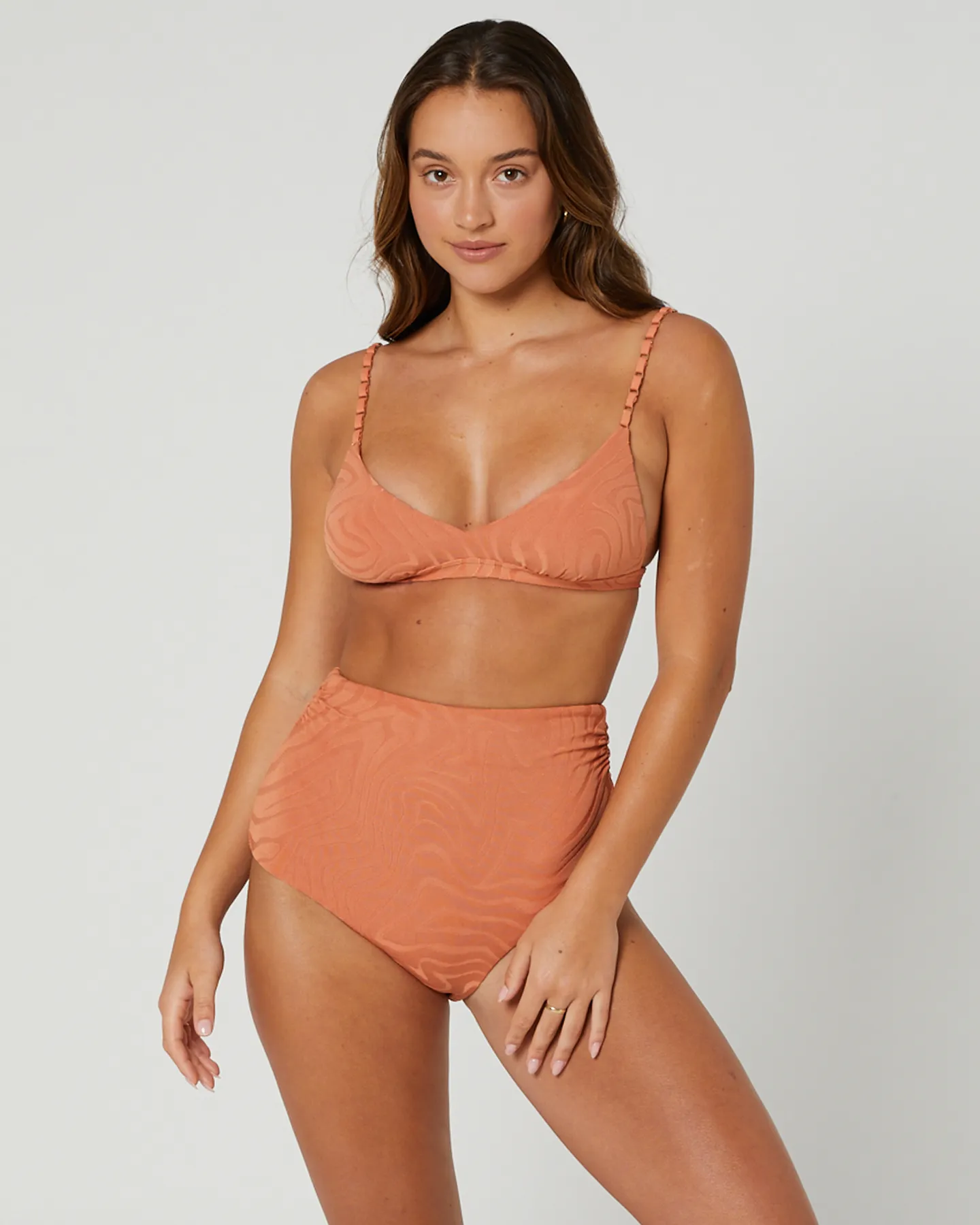 Seafolly Second Wave Fixed Tri Bra - Copper Tan | SurfStitch