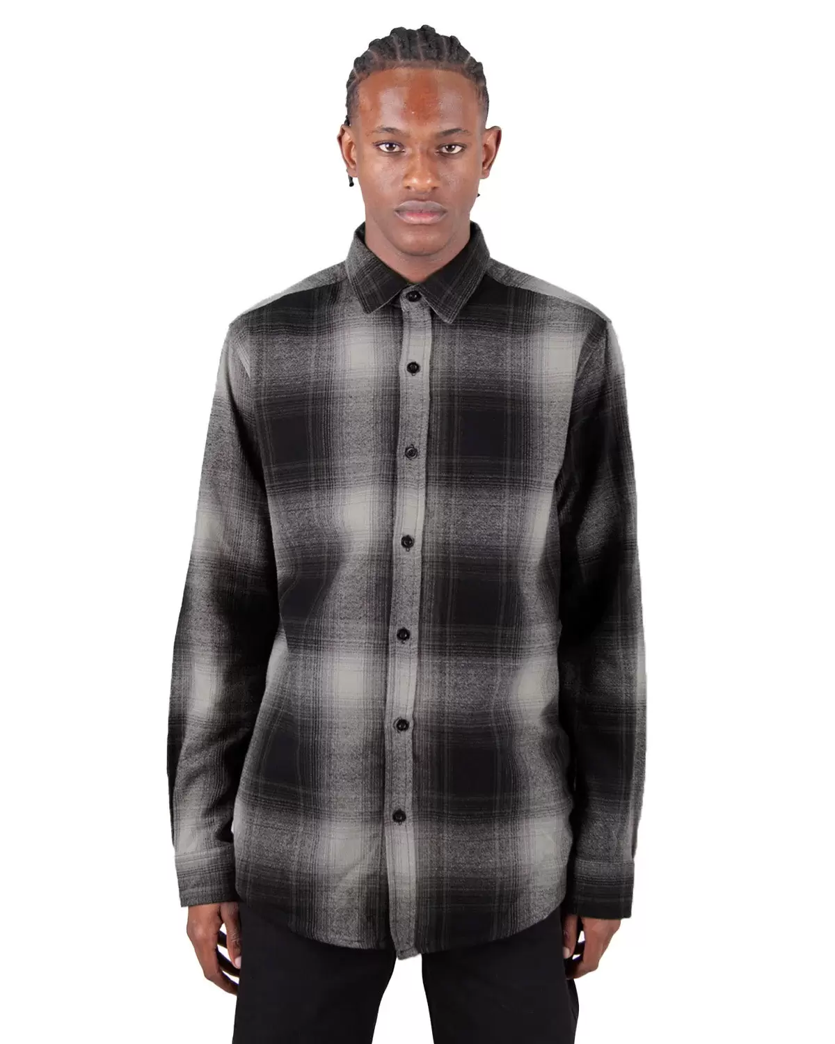 Shaka Wear SHHFS Men's Plaid Flannel Overshirt SKU: SHHFS