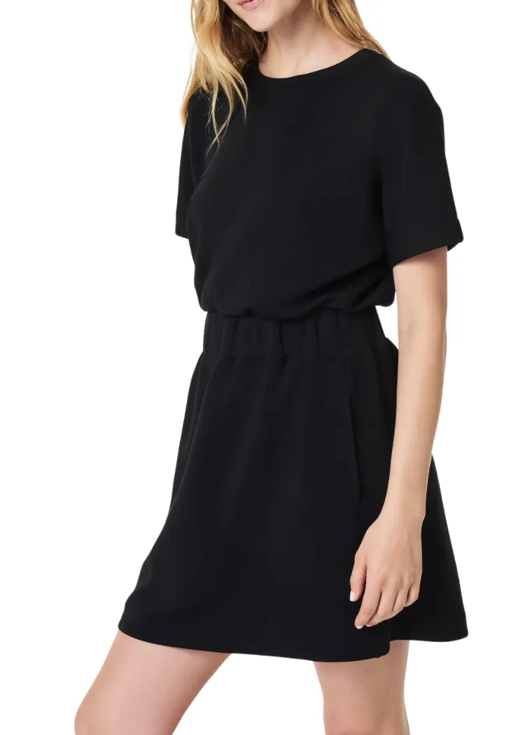 Spanx Aire Cinched T- Shirt Dress- Very Black