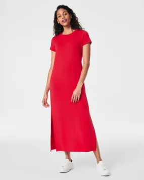 Spanx AirEssentials Maxi T-Shirt Dress- Spanx Red