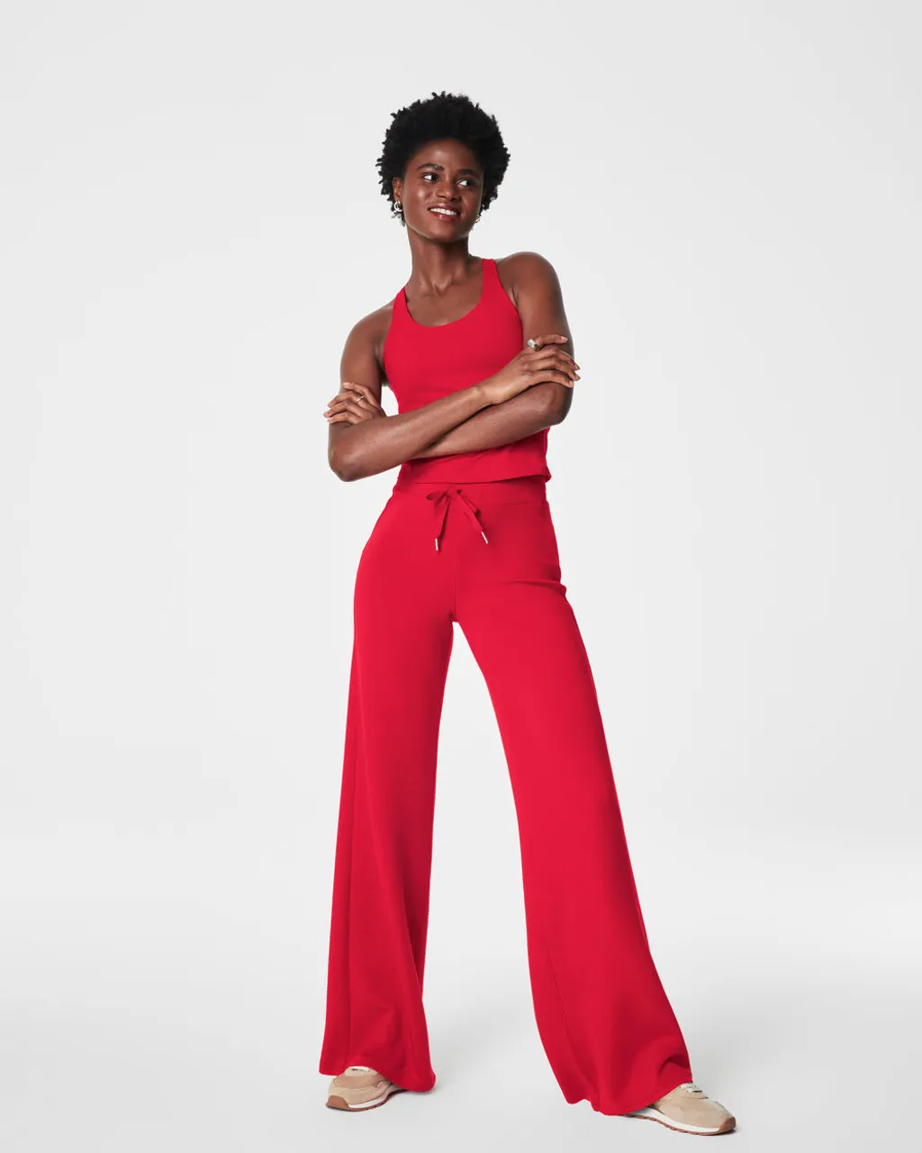 Spanx AirEssentials Wide Leg Pant- Spanx Red