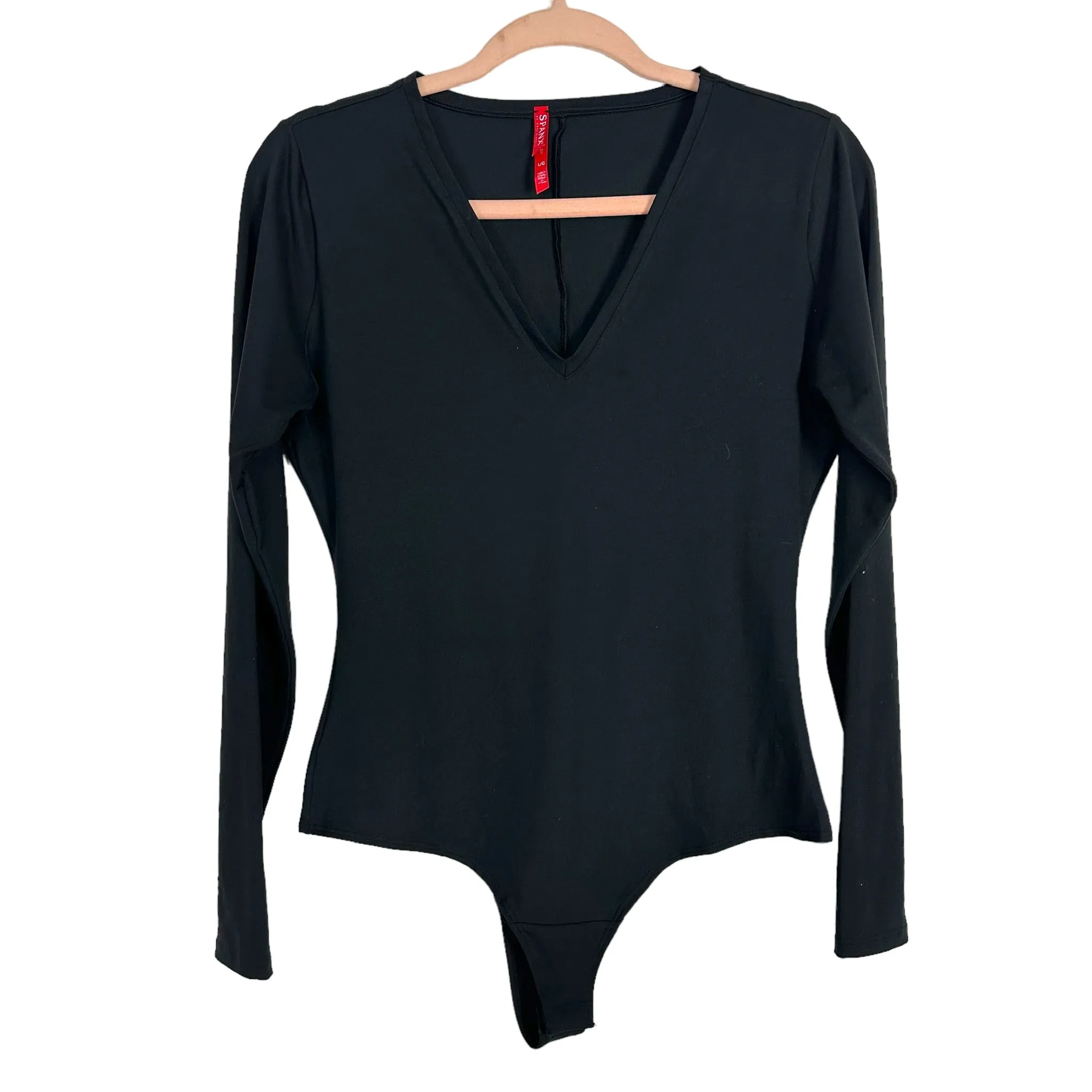 Spanx Black V-Neck Bodysuit- Size L