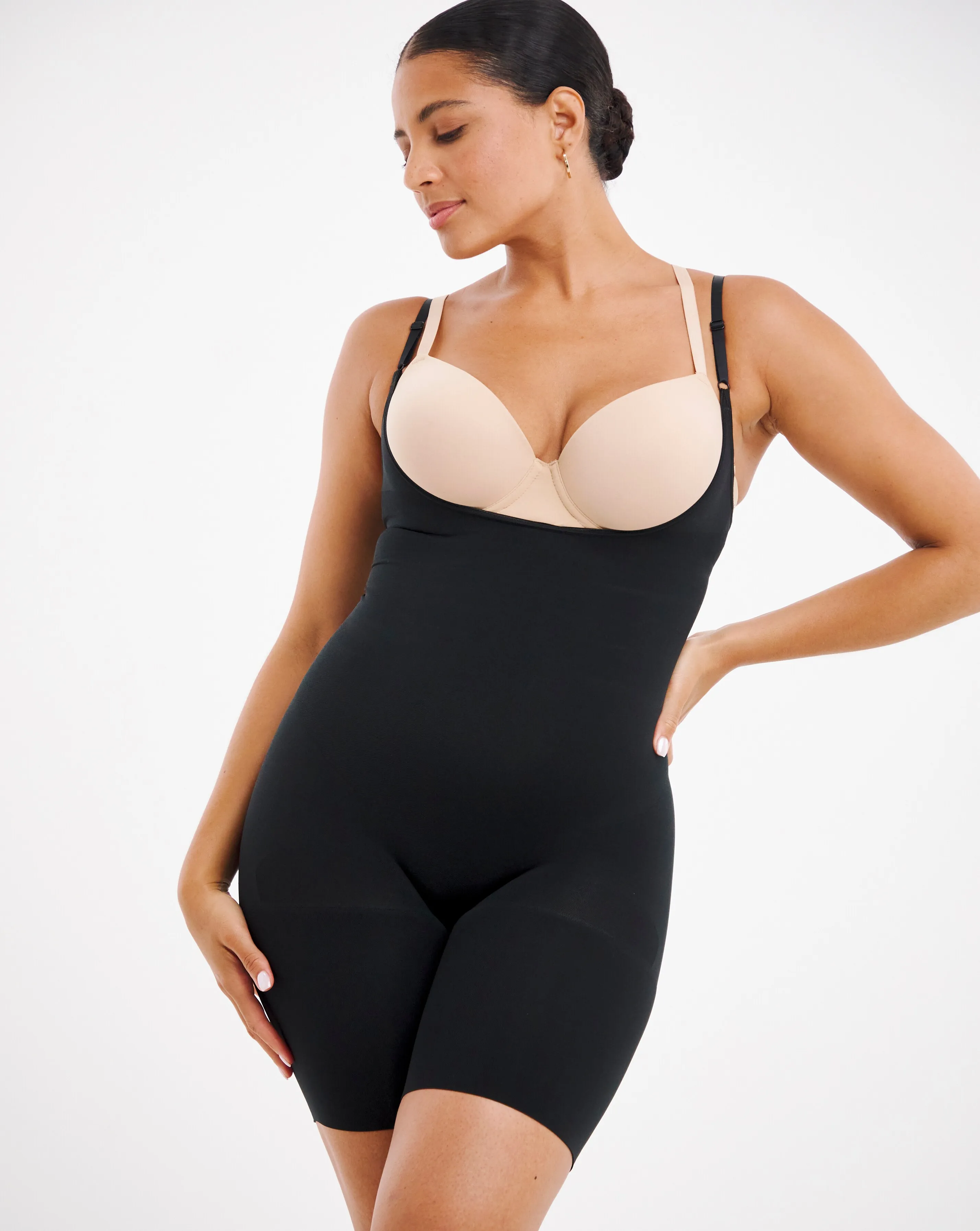 Spanx Everyday Seamless Medium Control Open Bust Bodysuit | Simply Be