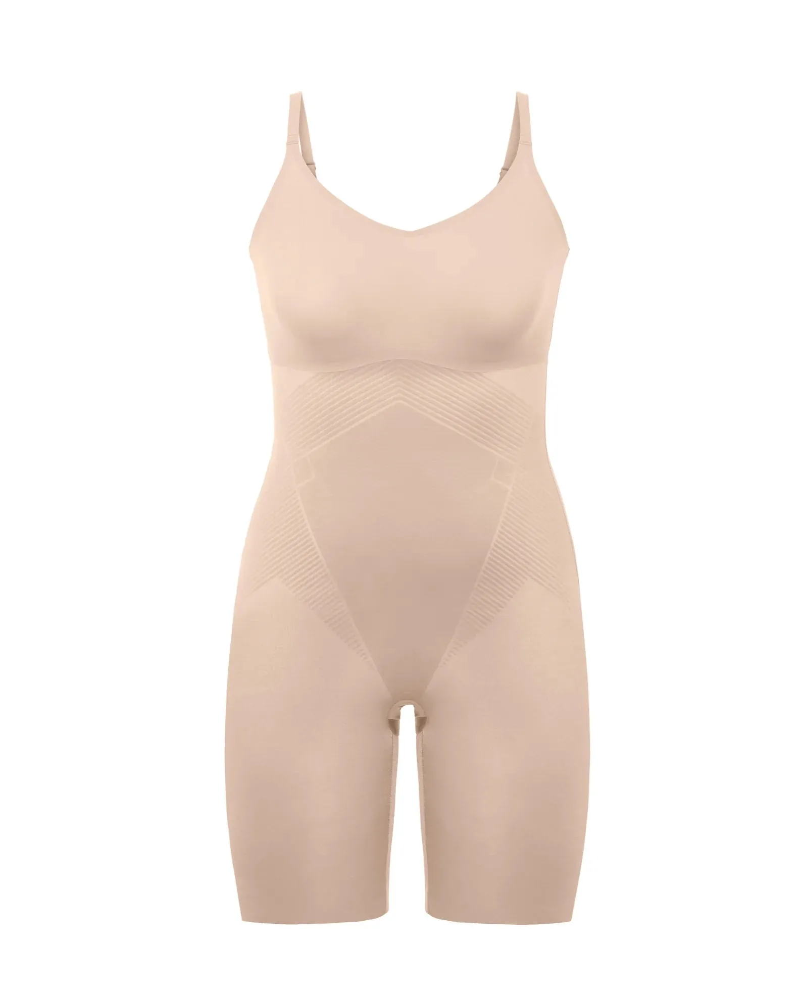 Spanx - Thinstincts Mid Thigh Bodysuit | Champagne Beige