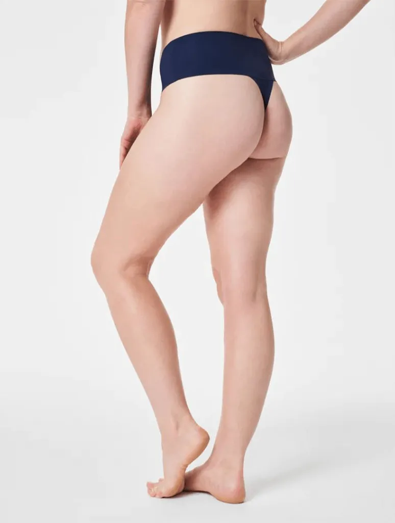 Spanx Undie-Tectable Thong in Dark Sapphire