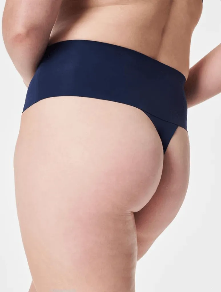 Spanx Undie-Tectable Thong in Dark Sapphire