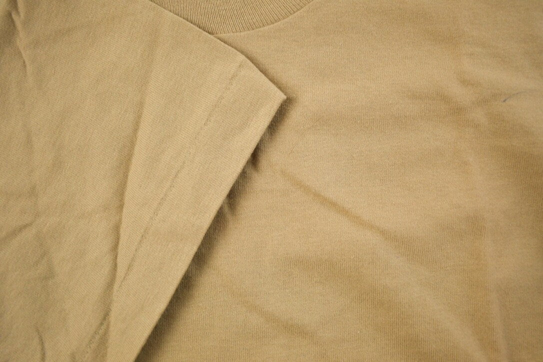 Vintage 1970s Fruit Of The Loom Blank Beige T Shirt / Vintage T Shirt / True Vintage / 70s / Vintage Blanks / Single Stitch / Ma