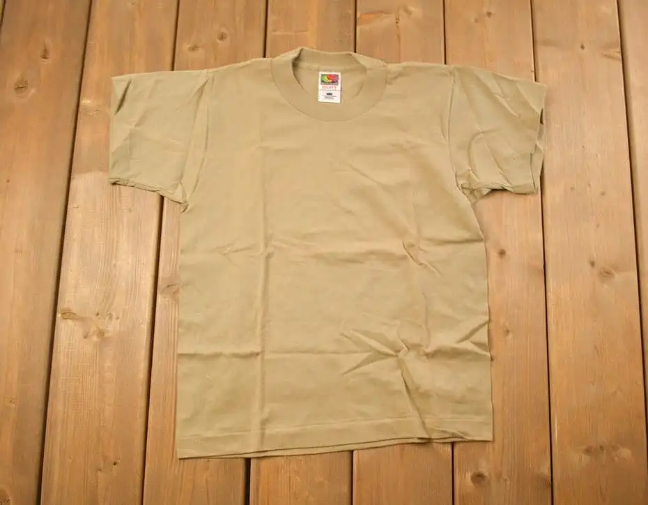 Vintage 1970s Fruit Of The Loom Blank Beige T Shirt / Vintage T Shirt / True Vintage / 70s / Vintage Blanks / Single Stitch / Ma