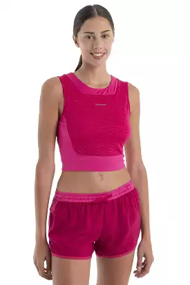 Womens Merino 125 ZoneKnit™ Cropped Bra-Tank IB Topo Lines